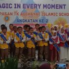 WISUDA PELEPASAN TK ABIHAYAT ISLAMIC SCHOOL PENAMPILAN, PILDACIL MUHAMMAD ARSYIL MEMUKAU PENGUNJUNG.