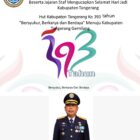 Dinas Perhubungan Kabupaten Tangerang dan beHut Kabupaten Tangerang yang ke-393 tahun dari 13 Oktober 1632 – 13 Oktober 2025