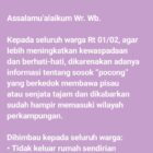 ERNA WAKIL RT : ZAMAN SEKARANG BANYAK CARA MENIPU ORANG LAIN.