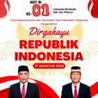 Kepala Dinas Kependudukan dan Pencatatan Sipil (Dukcapil) Kabupaten Tangerang Beserta Staf mengucapkan Dirgahayu RI yang ke-81.