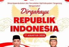 Kepala Dinas Kependudukan dan Pencatatan Sipil (Dukcapil) Kabupaten Tangerang Beserta Staf mengucapkan Dirgahayu RI yang ke-81.