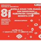 Kepala Dinas Tata Ruang dan Bangunan (DTRB) Kabupaten Tangerang beserta staf mengucapkan dirgahayu RI ke 81 tahun.