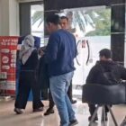 SECURITY FIF TANG CITY MAAL HALANG HALANGI JURNALIS SALING DORONG.