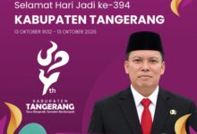 Dinas Pendidikan Kabupaten Tangerang, Mengucapkan Dirgahayu Hari Ulang Tahun (HUT)/ Hari jadi Kabupaten Tangerang Ke- 394.